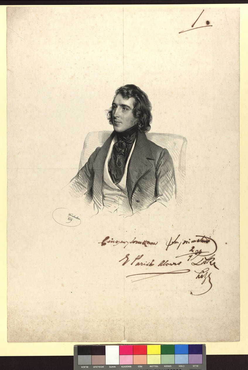Elias Parish Alvars, harpvirtuos af Josef Kriehuber