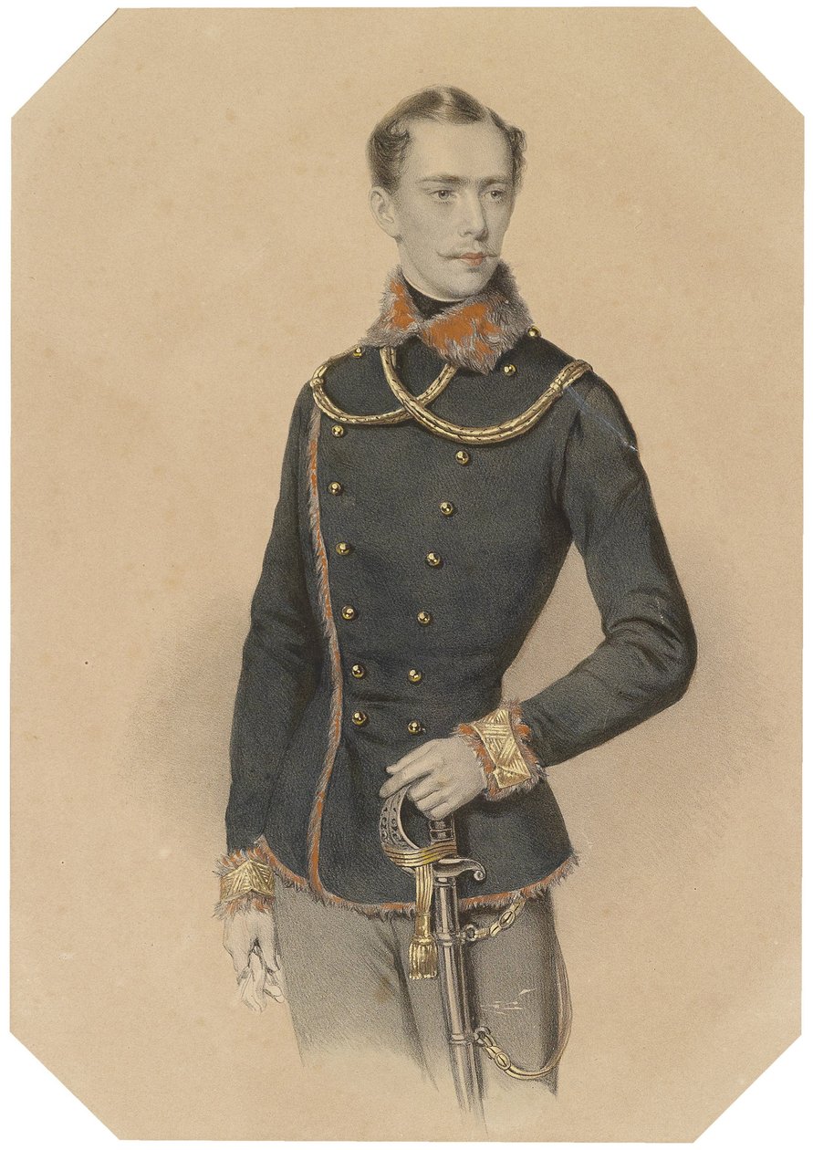 Franz Joseph i ungarsk livré omkring 1855 af Josef Kriehuber