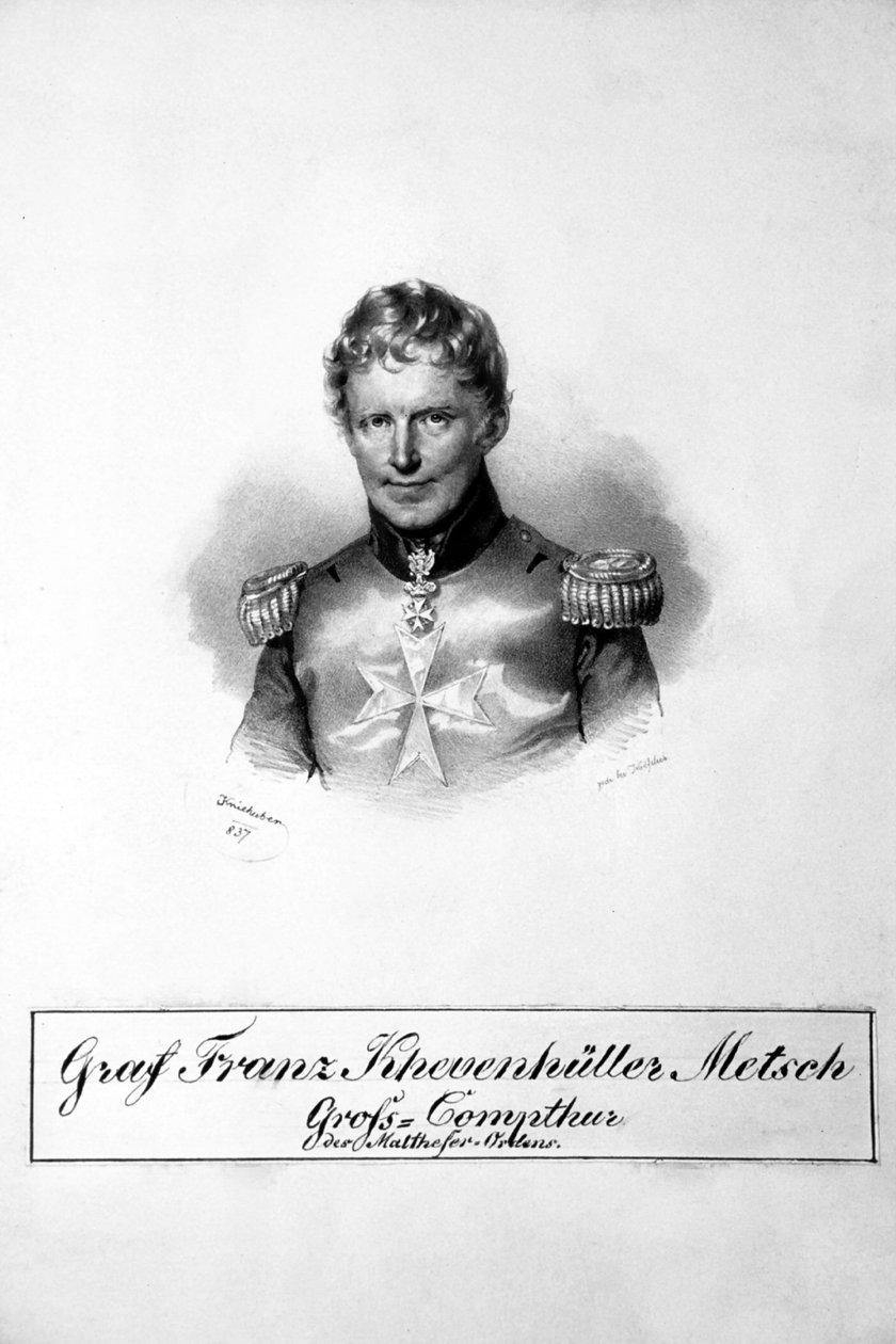 Franz Khevenhüller-Metsch Litho af Josef Kriehuber