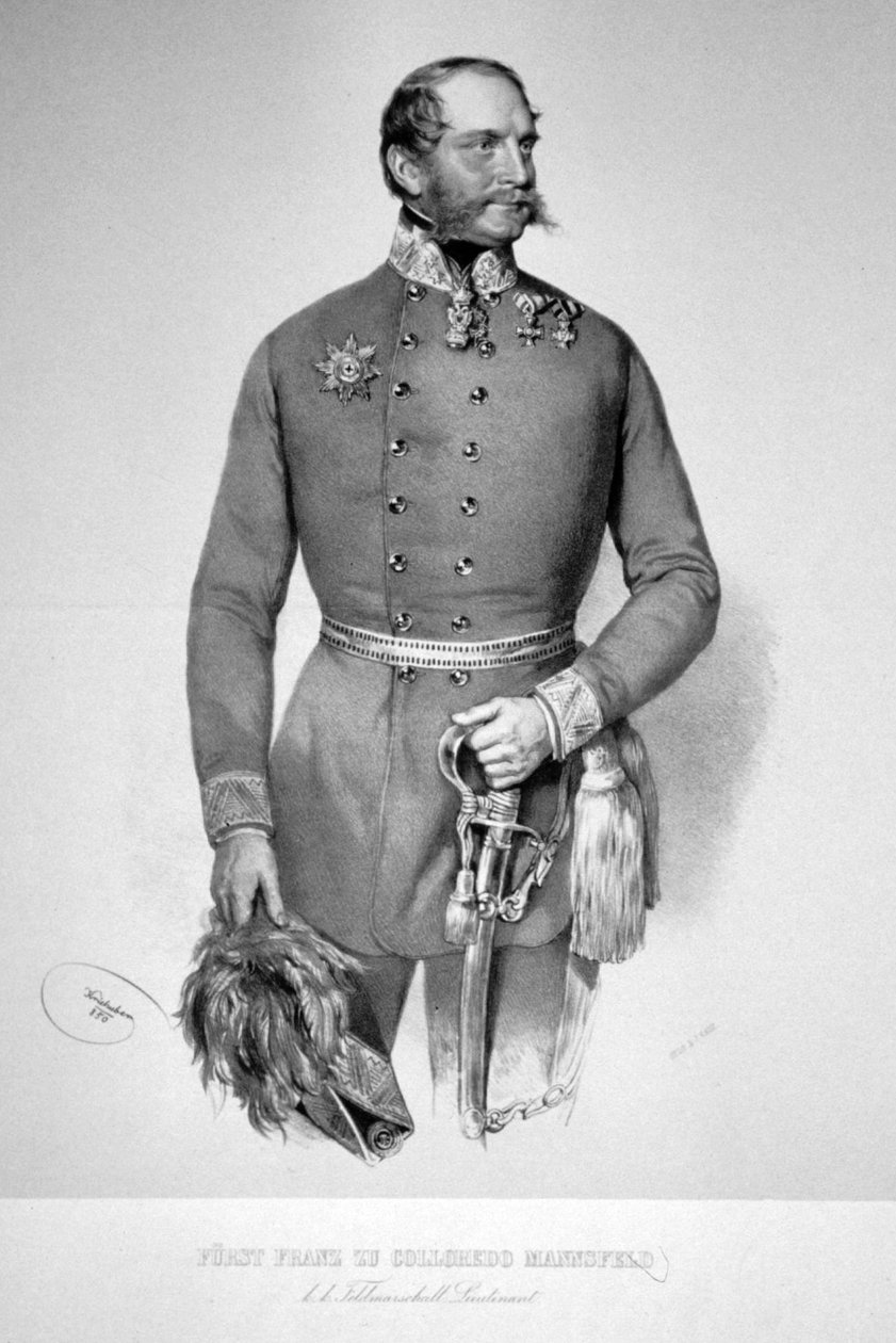 Franz de Paula Colloredo-Mansfeld Litho 3 af Josef Kriehuber