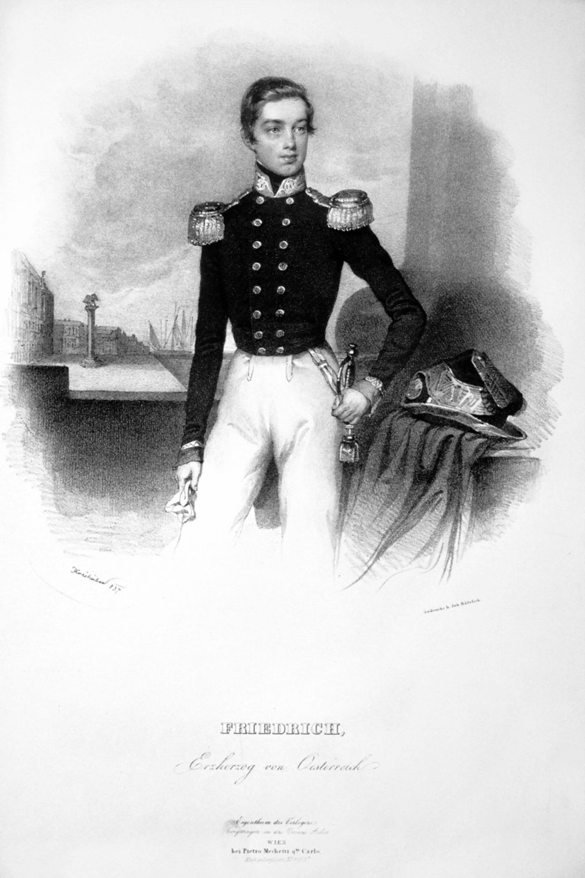 Frederik Ærkehertug Litho af Josef Kriehuber