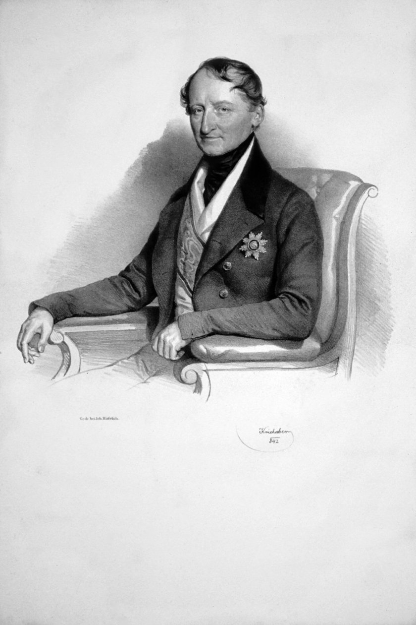 Friedrich Graf Wilczek Litho af Josef Kriehuber