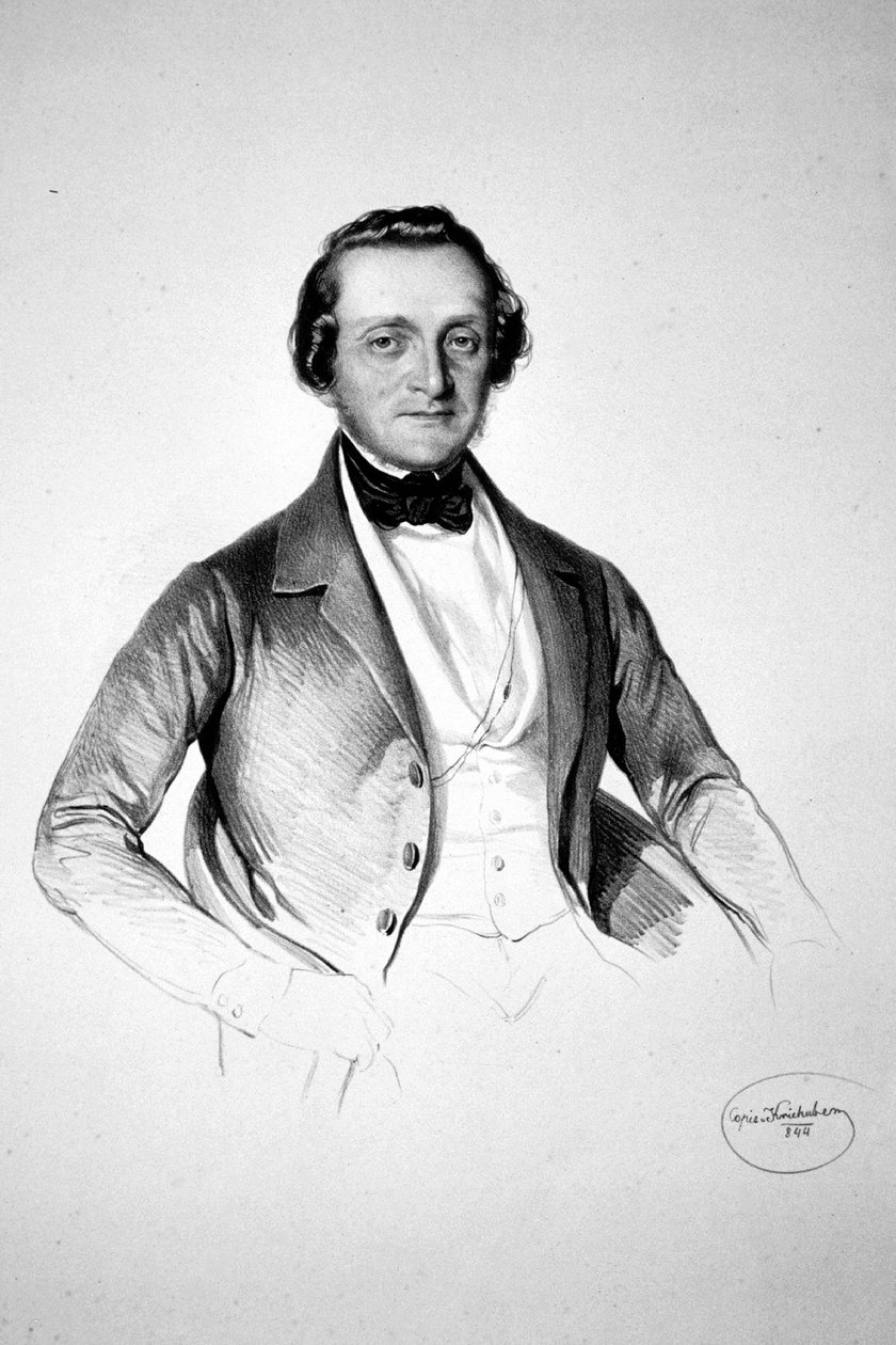 Friedrich Grimschitz Litho af Josef Kriehuber