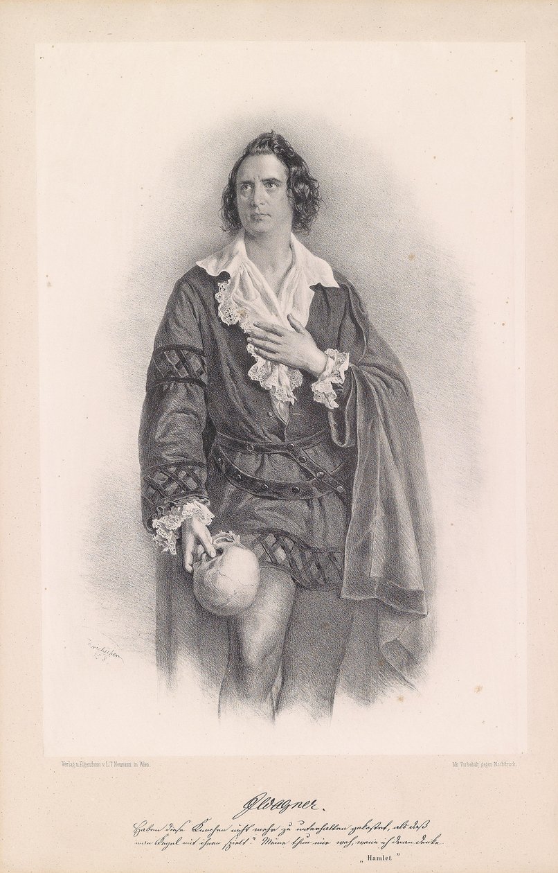 Joseph Wagner som Hamlet af Josef Kriehuber