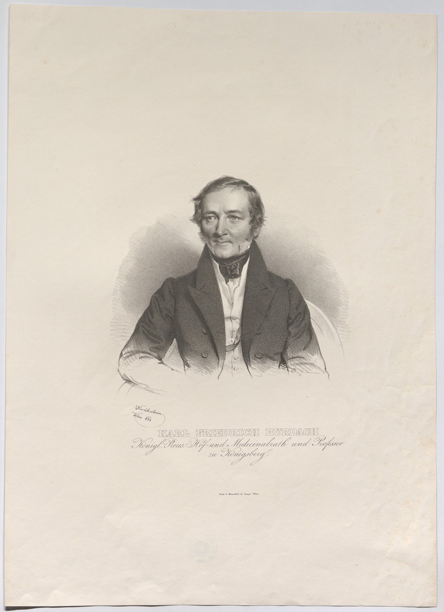 Karl Friedrich Burdach; kongelig preussisk hof- og medicinalråd og professor i Königsberg af Josef Kriehuber