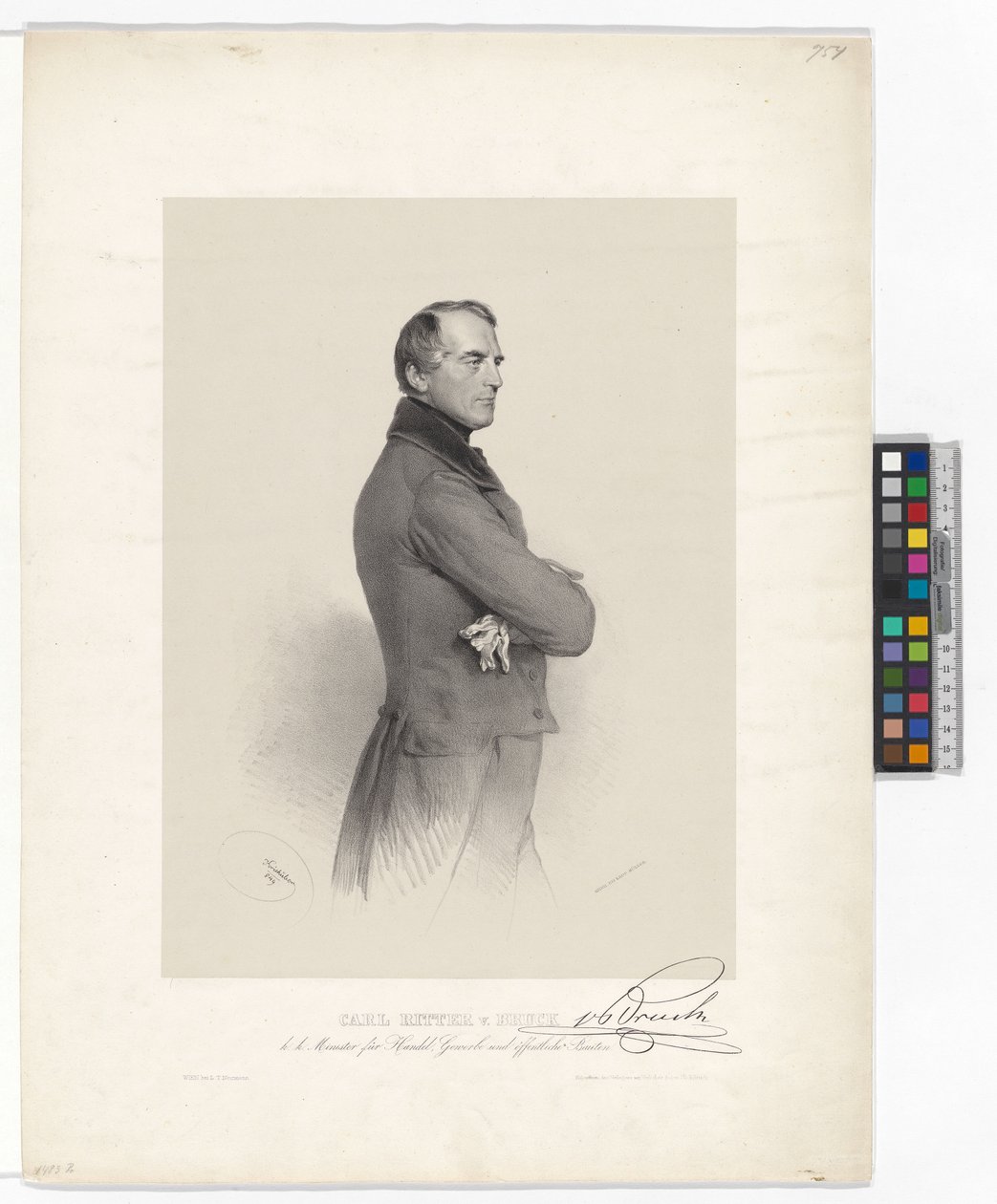 Karl Ludwig, baron von Bruck af Josef Kriehuber