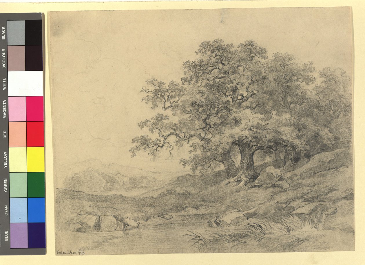 Landskabsstudie af Josef Kriehuber
