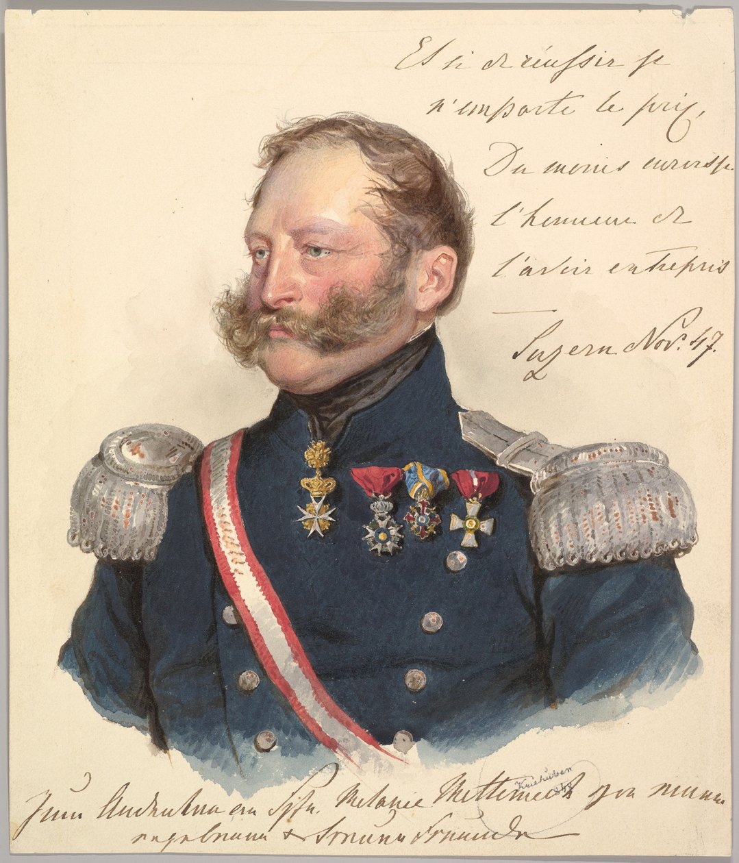 Prins Friedrich af Schwarzenberg af Josef Kriehuber