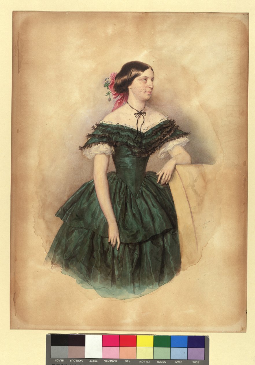 Violetta von Schmerling, gift med Bienerth af Josef Kriehuber