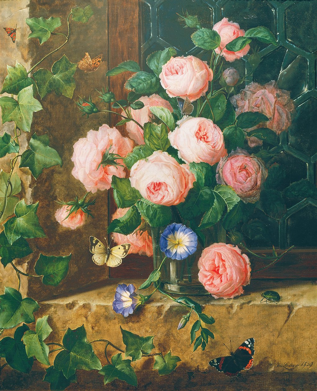 blomsterstilleben af Josef Lauer