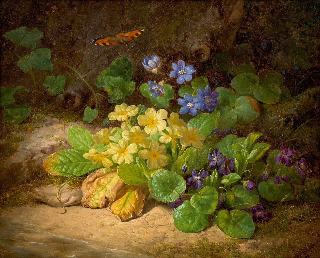 Lille stykke blomster (alpine blomster) af Josef Lauer