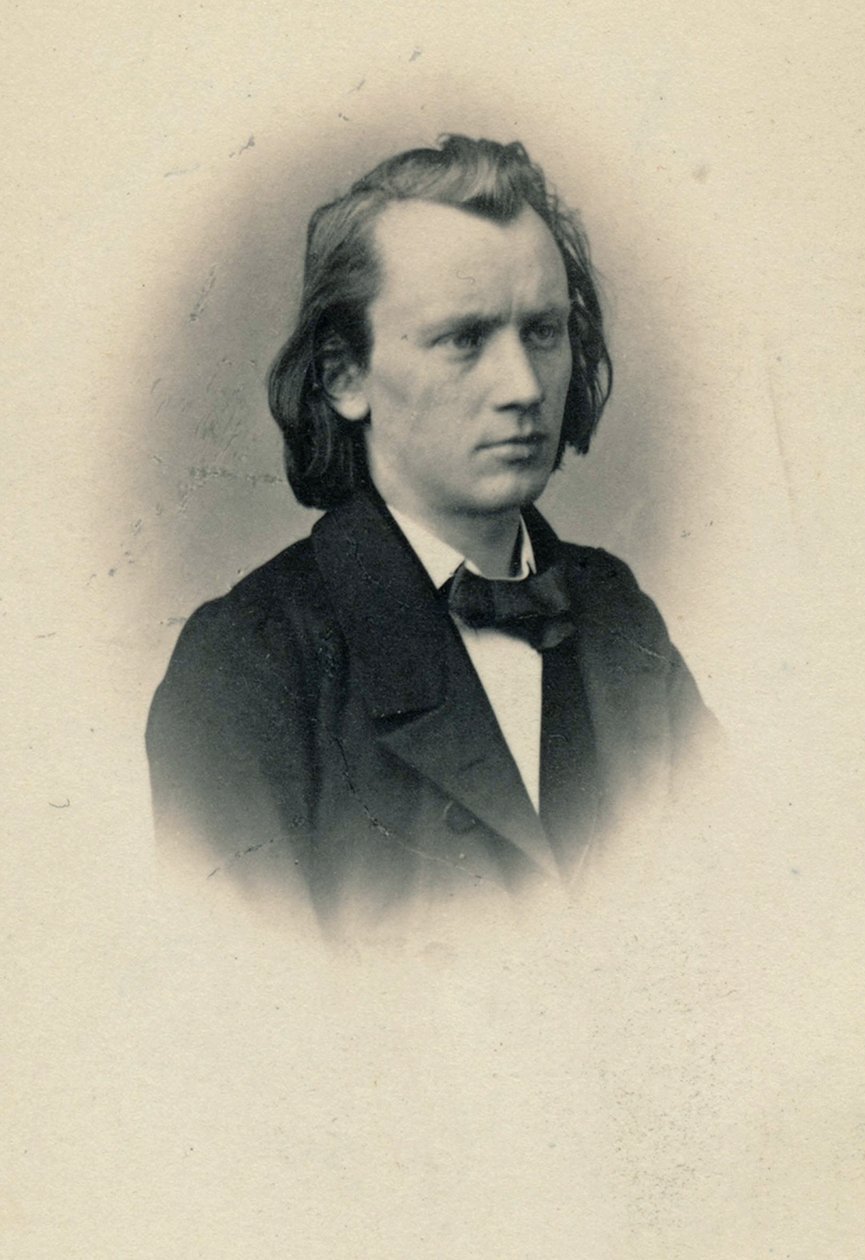 Portræt af komponisten Johannes Brahms 1833-1897, ca 1863. af Josef Löwy