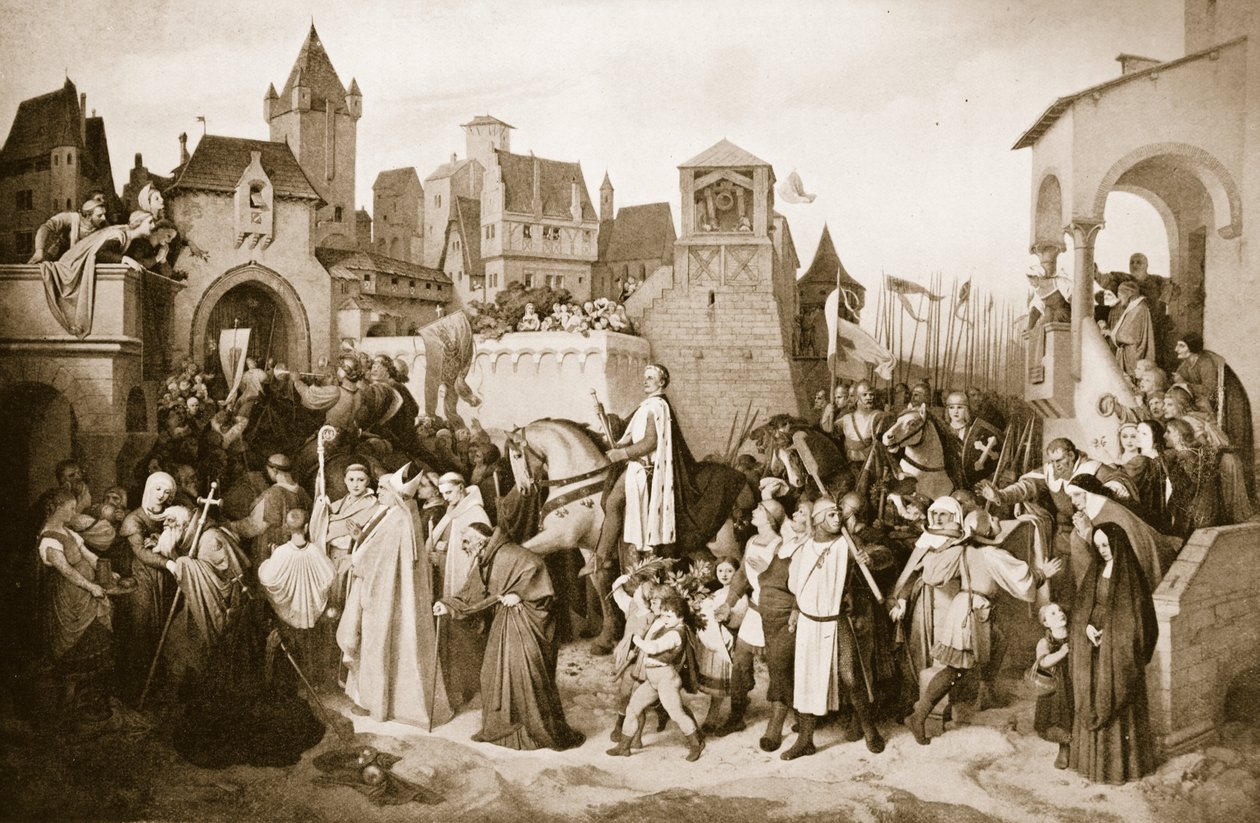 Leopold VI på vej ind i Wien, 1219 af Josef Mathias Trenkwald
