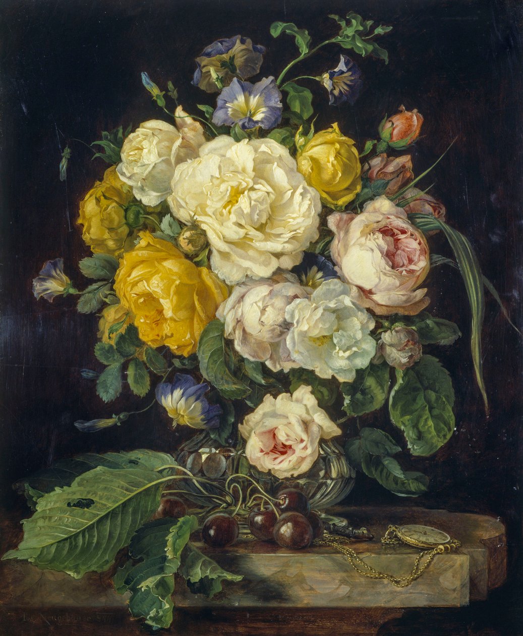 Stilleben med blomster af Josef Neugebauer