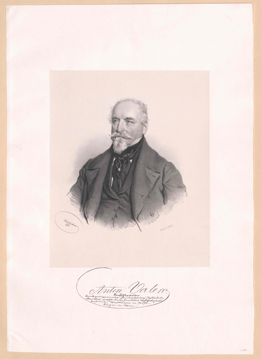 Anton Valero (print) af Josef Nikolaus Kriehuber