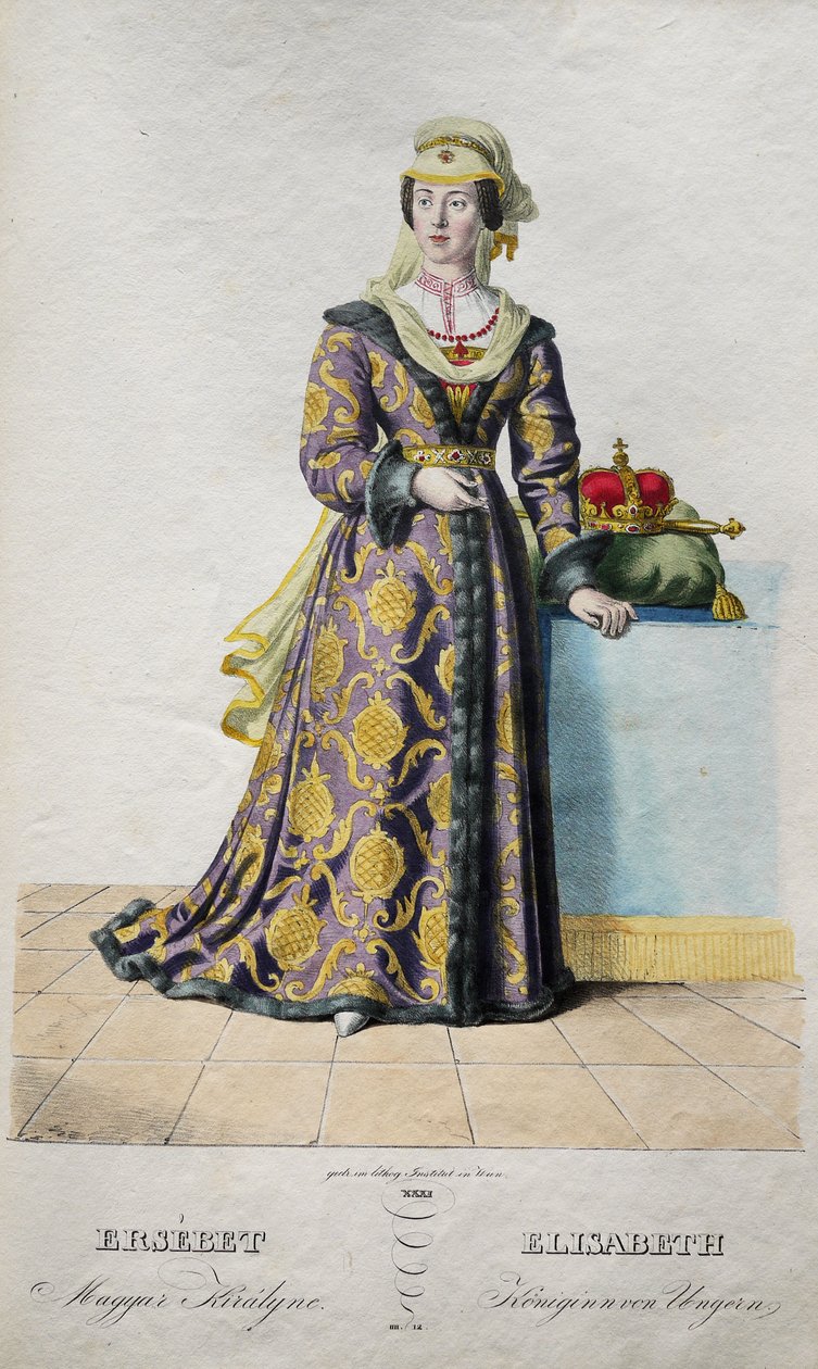 Elizabeth af Luxembourg 1409-1442, dronning af Bøhmen, 1828 af Josef Nikolaus Kriehuber