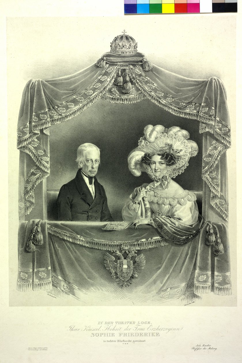 Frans II I teaterlogen af Josef Nikolaus Kriehuber