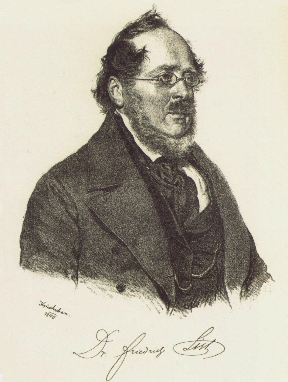 Friedrich List 1789-1846 af Josef Nikolaus Kriehuber