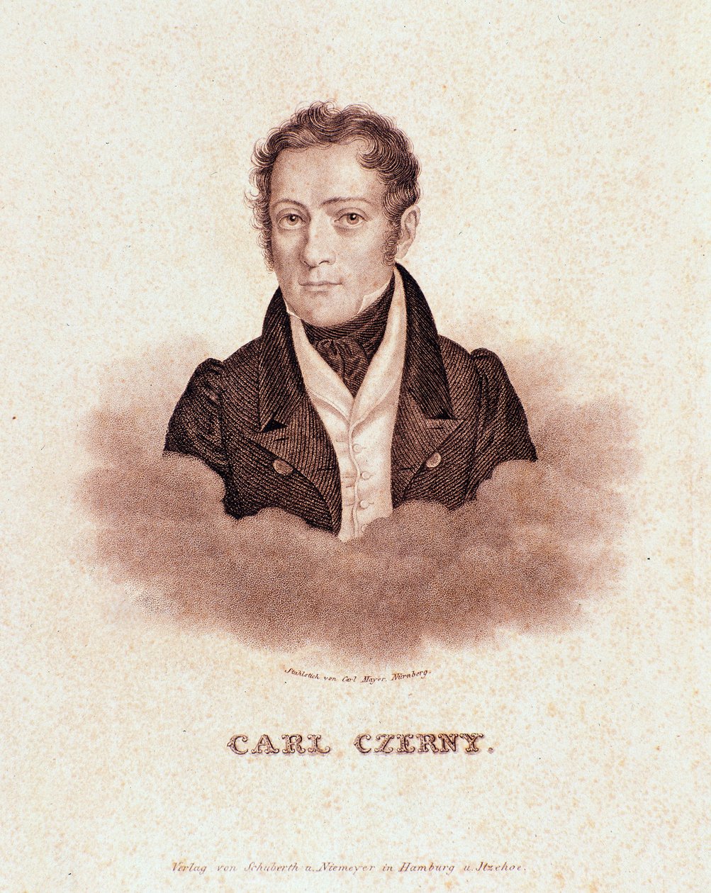 Portræt af Carl Czerny (litografi af Josef Nikolaus Kriehuber