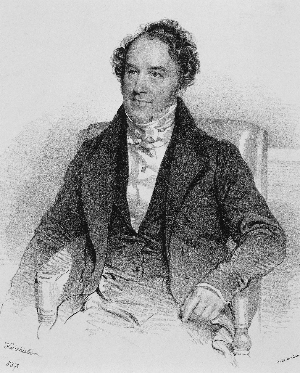 Portræt af Conradin Kreutzer eller Kreuzer (Messkirch af Josef Nikolaus Kriehuber