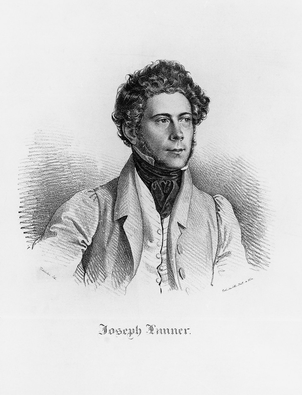 Portræt af Josef Franz Karl Lanner (Wien af Josef Nikolaus Kriehuber