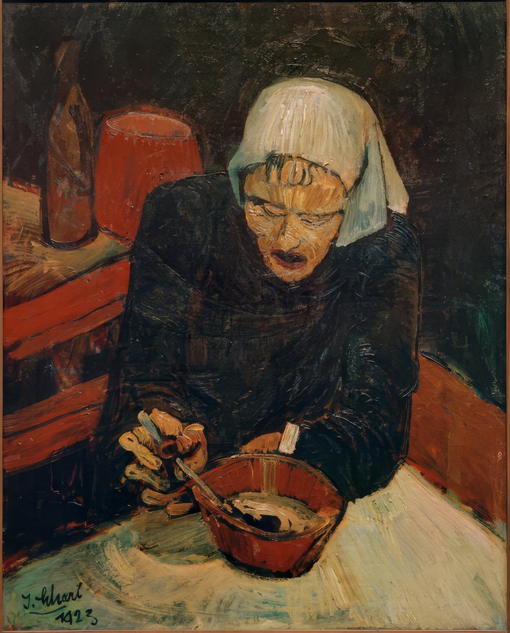 Gammel kvinde af Josef Scharl