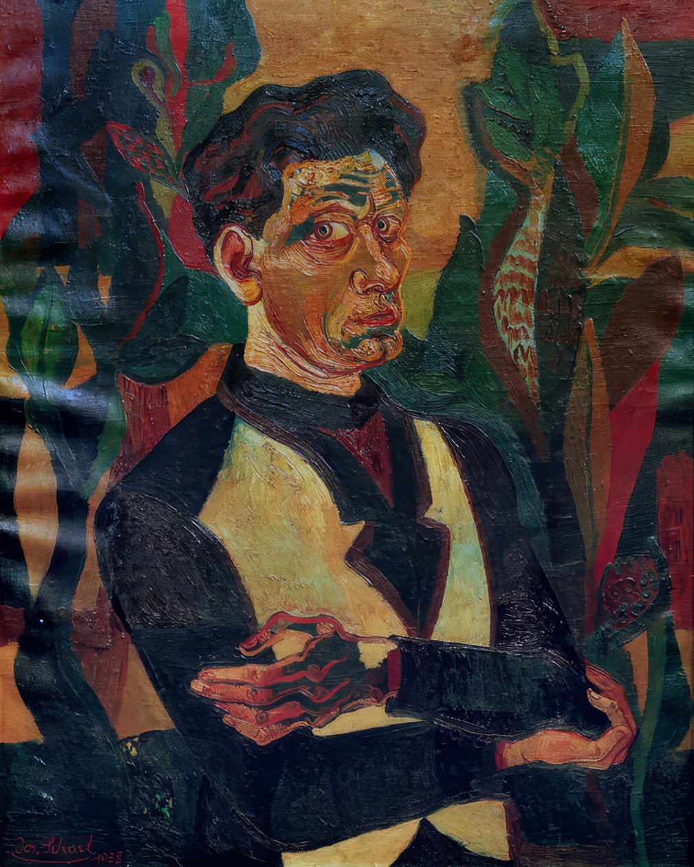 Selvportræt af Josef Scharl