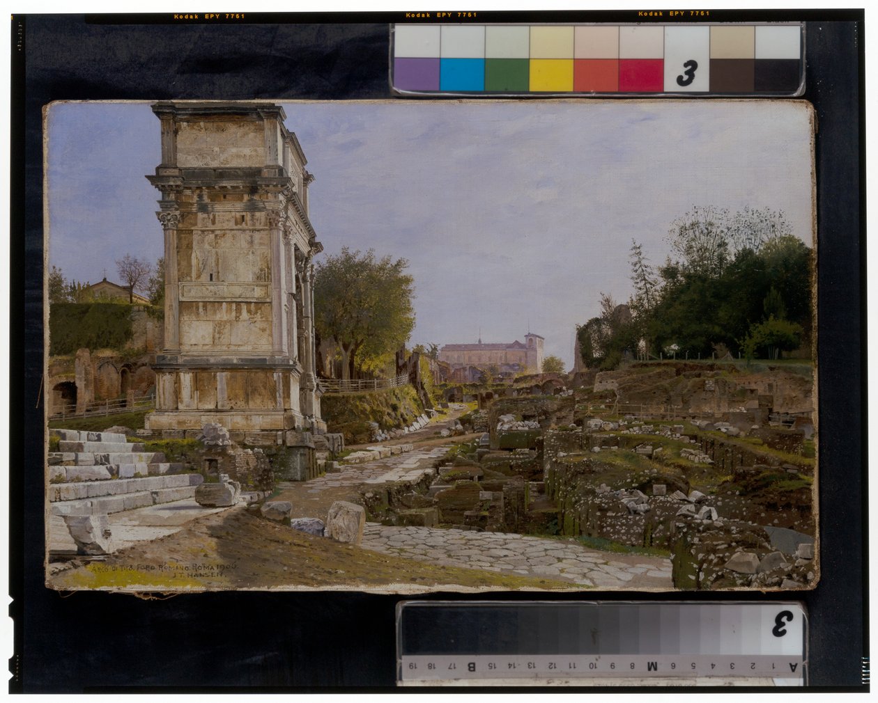 Forum Romanum med Titusbuen og Colosseum af Josef Theodor Hansen