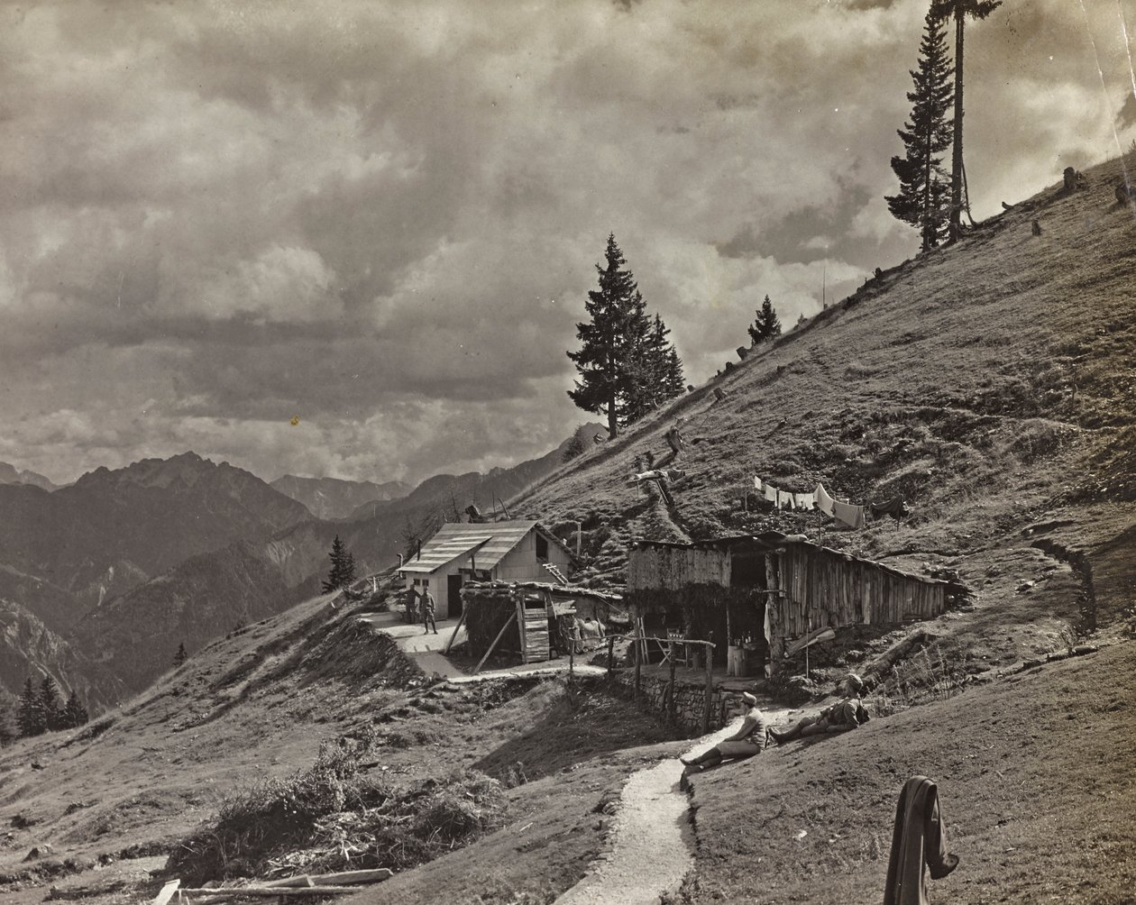 Album "Min verdenskrig - minder om den sydvestlige front i Kärnten, Italien, Trentino-Alto Adige) 31/03/1915-12/11/ 1918 - Josef Zohles Vienna ": militærkaserne i Al af Josef Zohles
