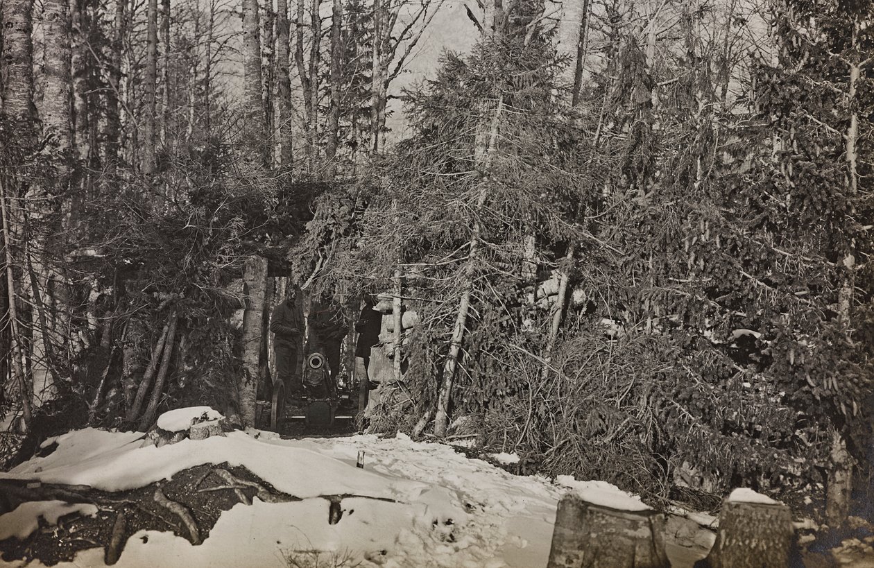 Album "Min verdenskrig - minder om den sydvestlige front i Kärnten, Italien, Trentino-Alto Adige) 31/03/1915-12/11/ 1918 - Josef Zohles Wien ": kanon Brisia (s/h foto) af Josef Zohles