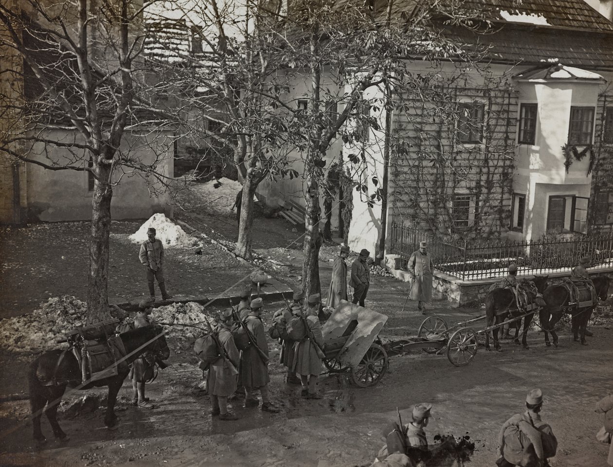 Album "Min verdenskrig - minder om den sydvestlige front i Kärnten, Italien, Trentino-Alto Adige) 31/03/1915-12/11/ 1918 - Josef Zohles Vienna ": skytter i Tarvisio (s/h ph) af Josef Zohles