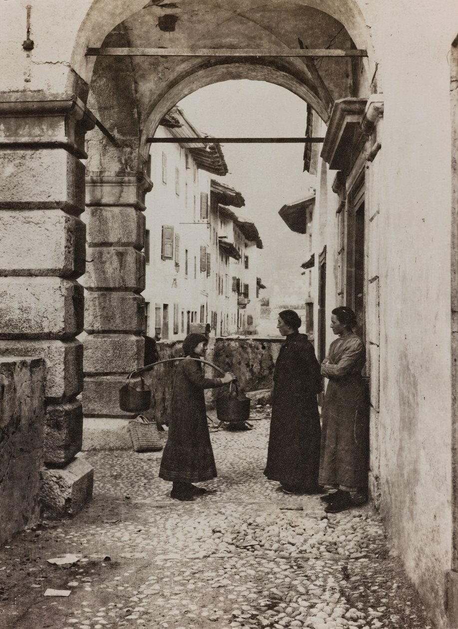 Album "Min verdenskrig - minder om den sydvestlige front i Kärnten, Italien, Trentino-Alto Adige) 31/03/1915-12/11/ 1918 - Josef Zohles Vienna ": udsigt over Tonia (s/h foto) af Josef Zohles
