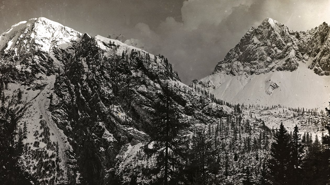 Album "Min verdenskrig - minder om den sydvestlige front i Kärnten, Italien, Trentino-Alto Adige) 31/03/1915-12/11/ 1918 - Josef Zohles Wien ": krigszone i Alperne (s/h p) af Josef Zohles