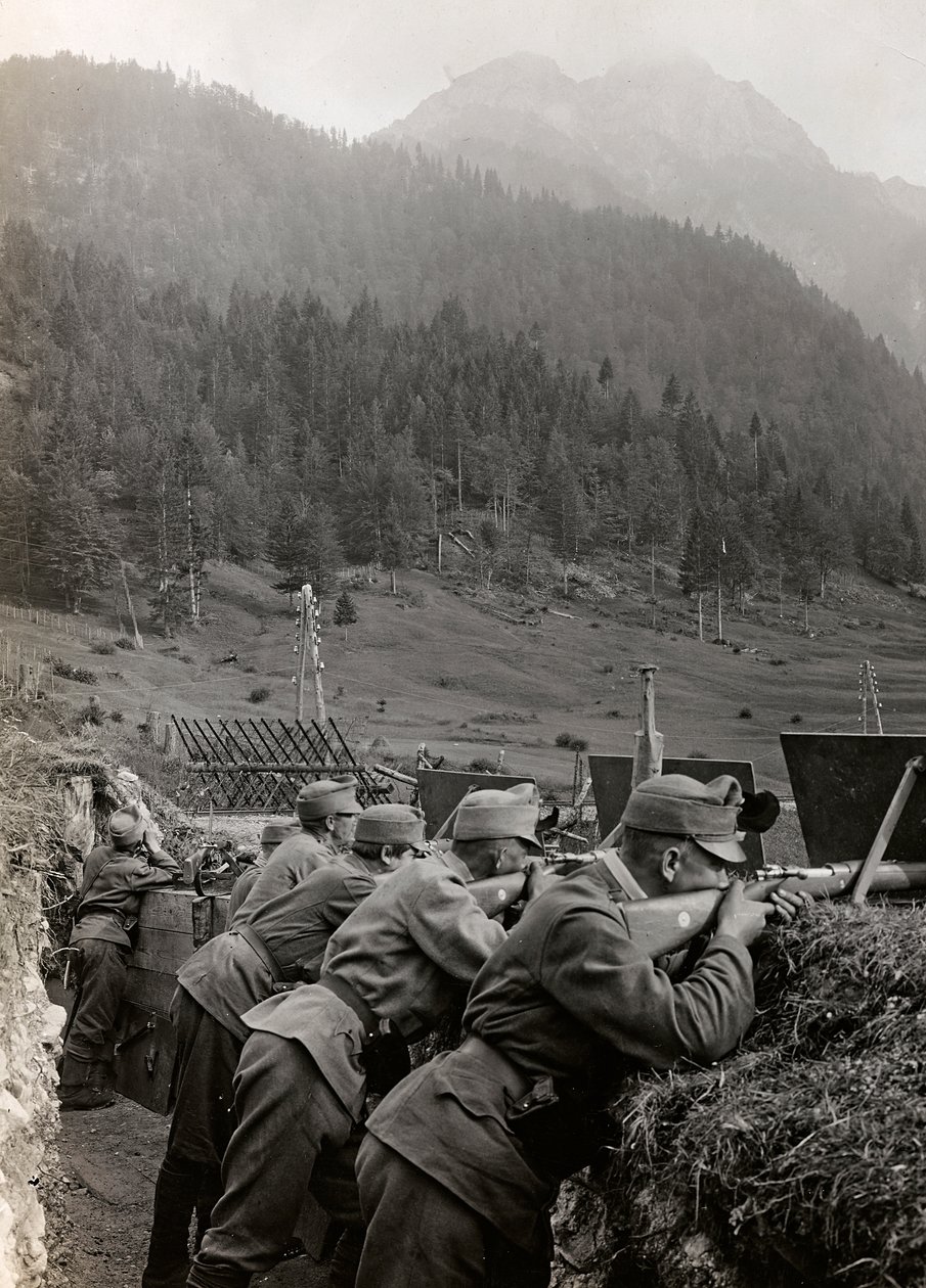 Album "Min verdenskrig - minder om den sydvestlige front i Kärnten, Italien, Trentino-Alto Adige) 31/03/1915-12/11/ 1918 - Josef Zohles Vienna ": soldater i skyttegravene (f. af Josef Zohles