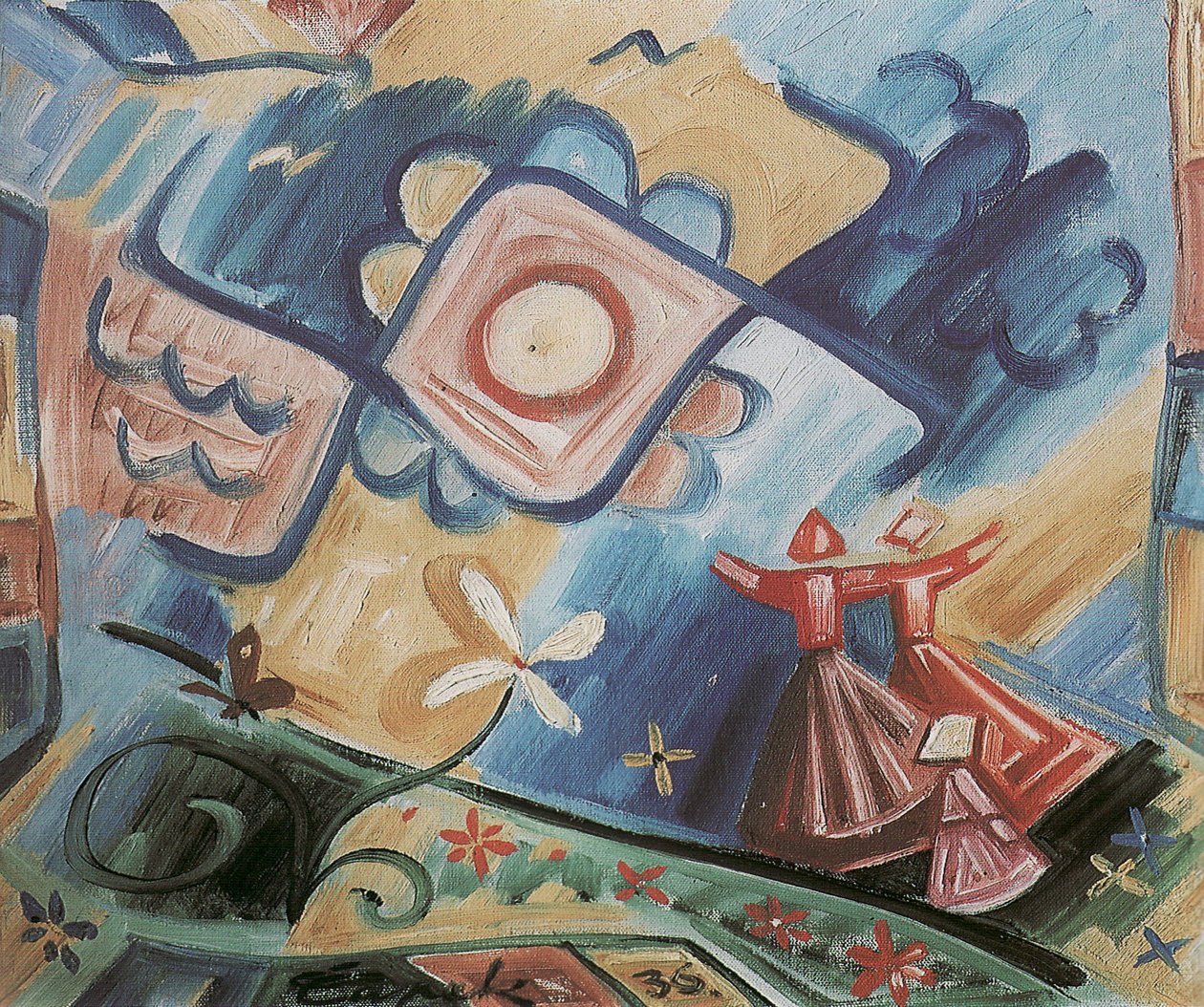 Singing Girls Folklore Ornament, 1936 af Josef Čapek