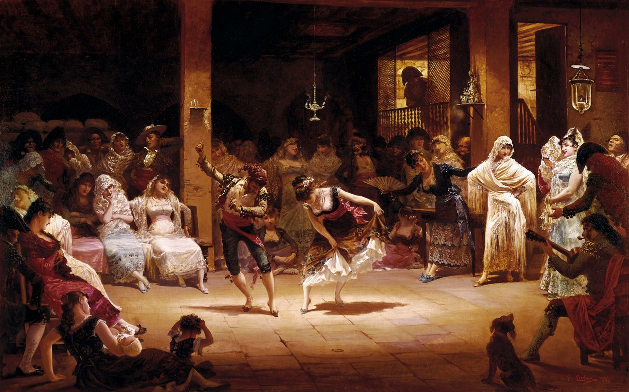 Olielampens dans af Josep Llovera Bofill
