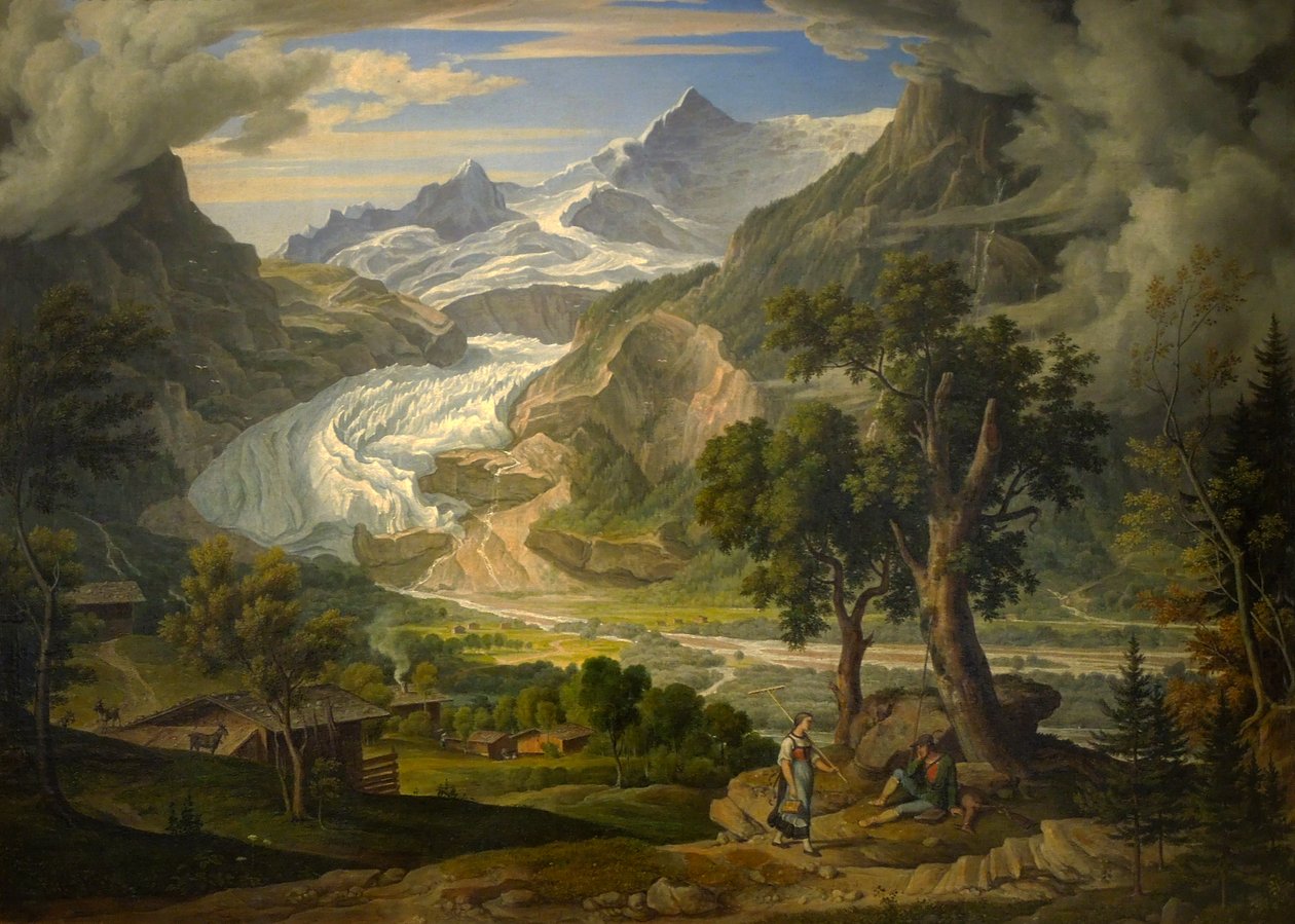 Grindelwald -gletscheren i Alperne af Joseph Anton Koch