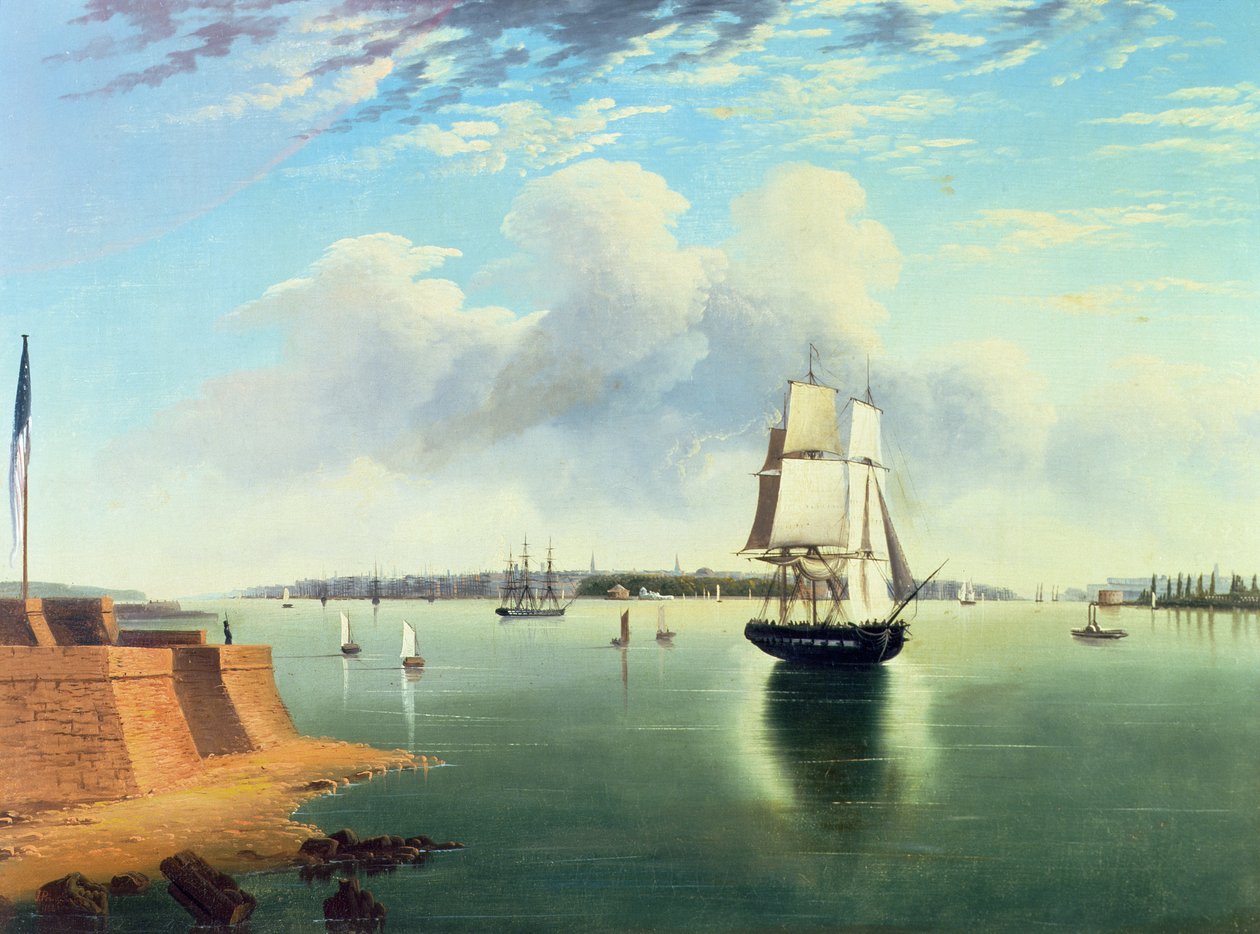 Udsigt over New York fra Bedloes Island, 1867 af Joseph B. Pringle