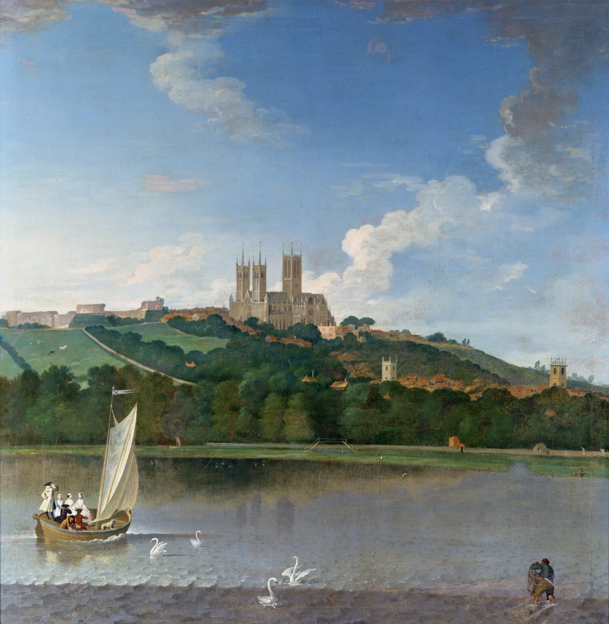 Lincoln fra Brayford Pool af Joseph Baker