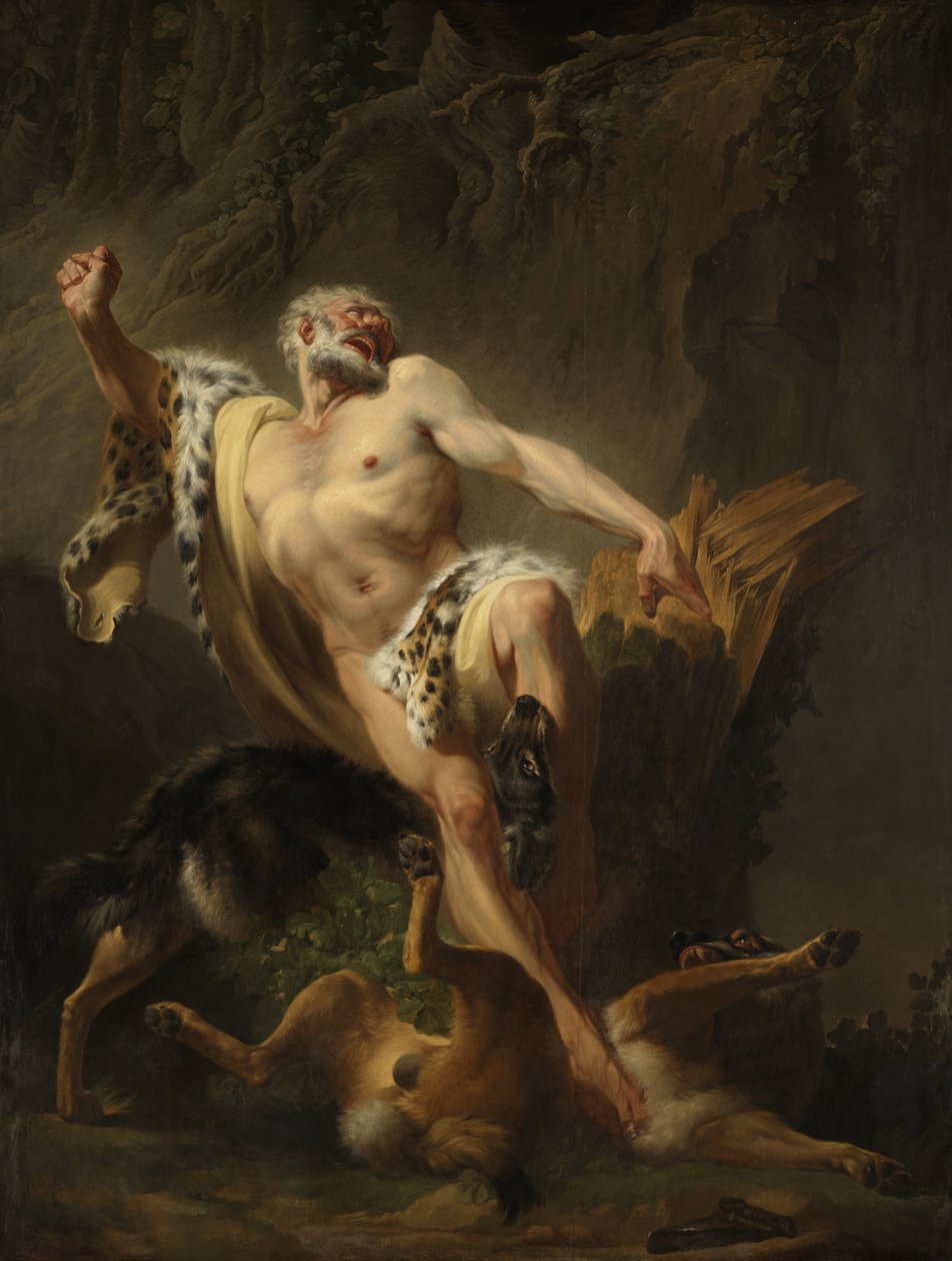 Milo fra Croton af Joseph Benoît Suvée