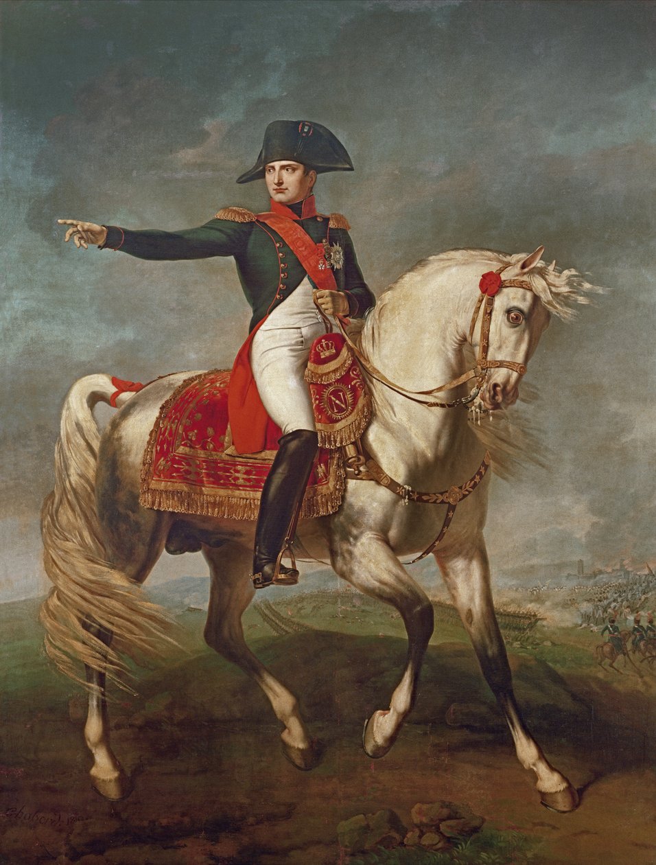 Rytterportræt af Napoleon I (1769-1821) 1810 af Joseph Chabord