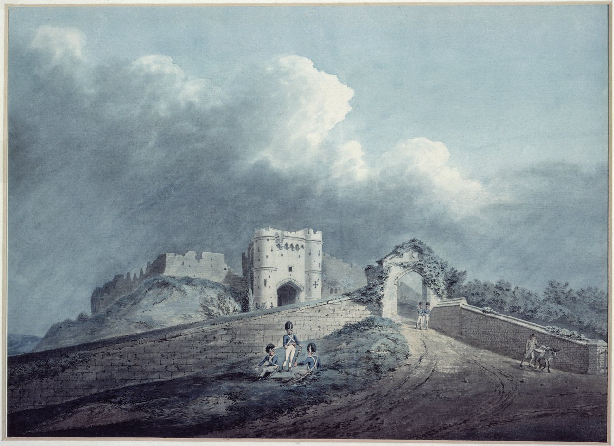 Carisbrooke Castle af Joseph Charles Barrow