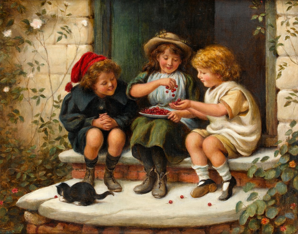 At dele kirsebærene, 1897 af Joseph Clark