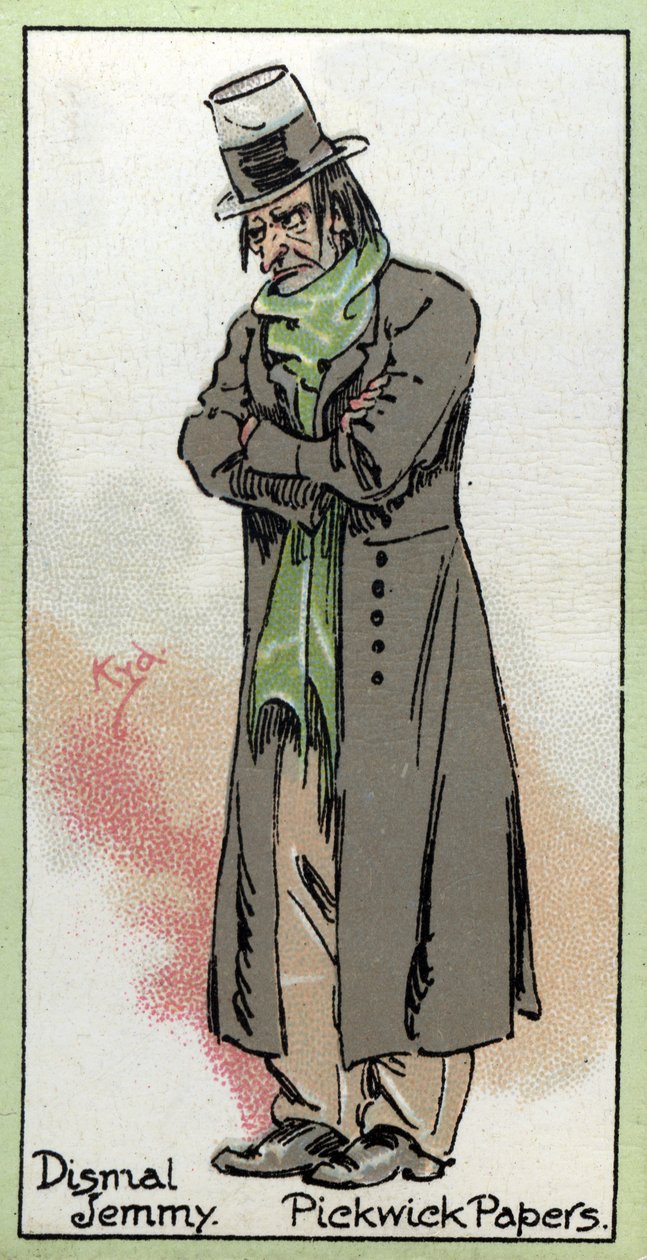 Dismal Jemmy, fra "The Pickwick Papers" af Charles Dickens, 1923 af Joseph Clayton Clarke