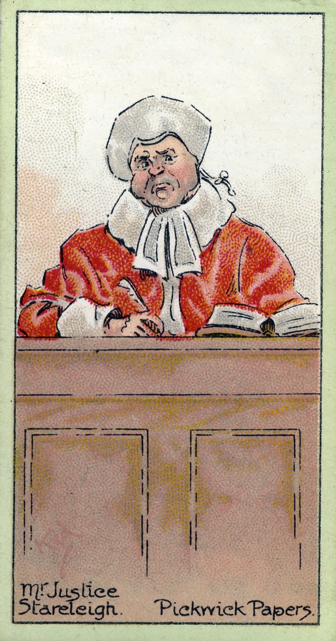 Hr. dommer Stareleigh, fra "The Pickwick Papers" af Charles Dickens, 1923 af Joseph Clayton Clarke