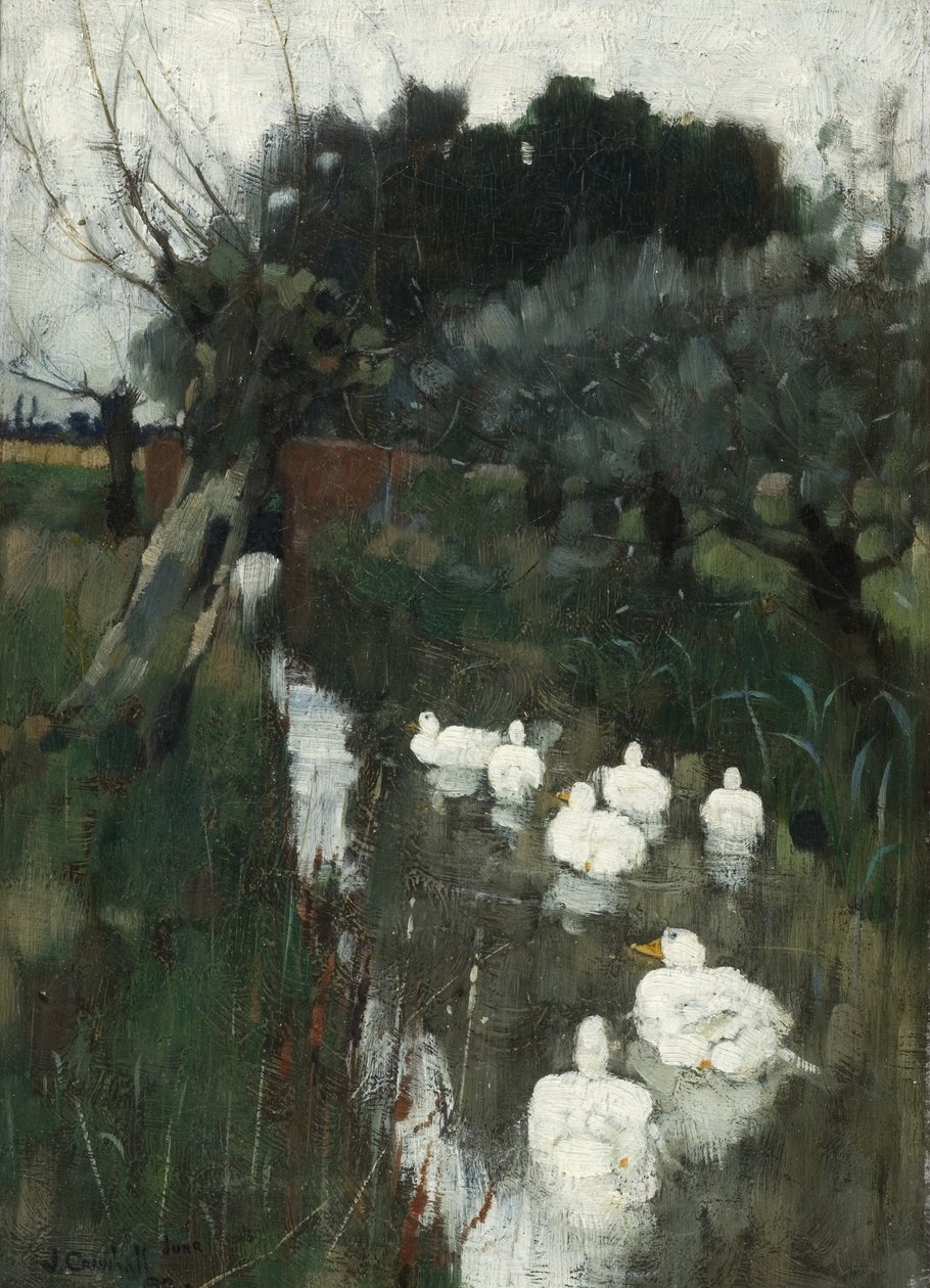 A Lincolnshire Stream, 1882 af Joseph Crawhall
