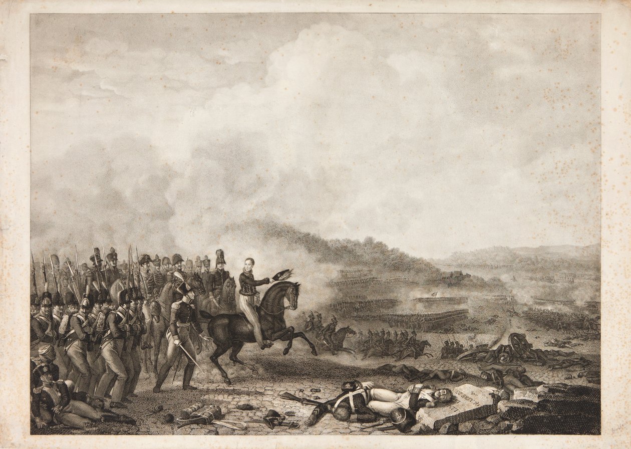 Prinsen af Orange i slaget ved Quatre Bras, 1815 af Joseph Dionysius Odevaere