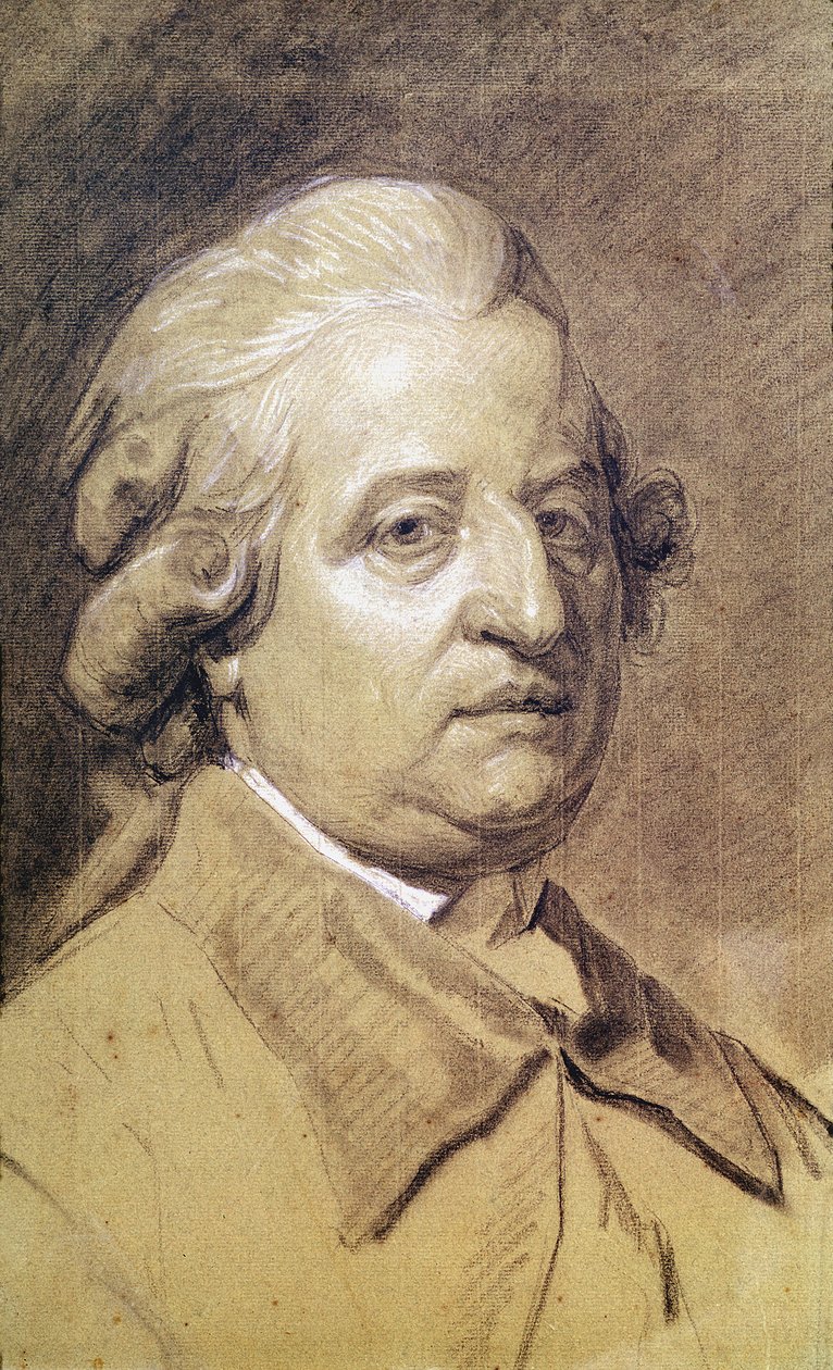 Portræt af Louis XVI (1754-93) konge af Frankrig, ved templet (kridt og kul på papir) af Joseph Ducreux