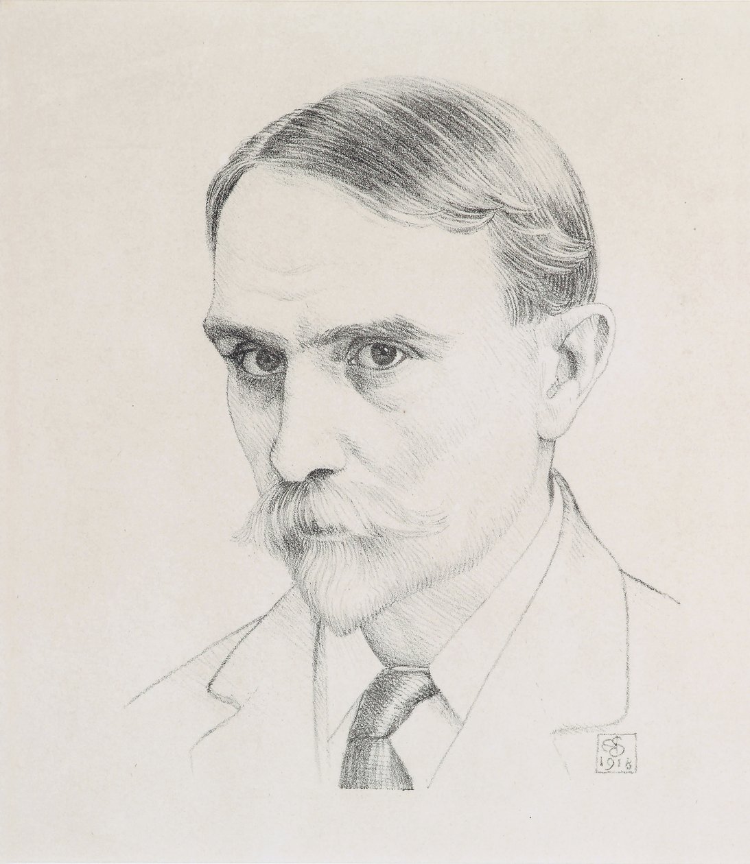 Selvportræt, 1918 af Joseph Edward Southall