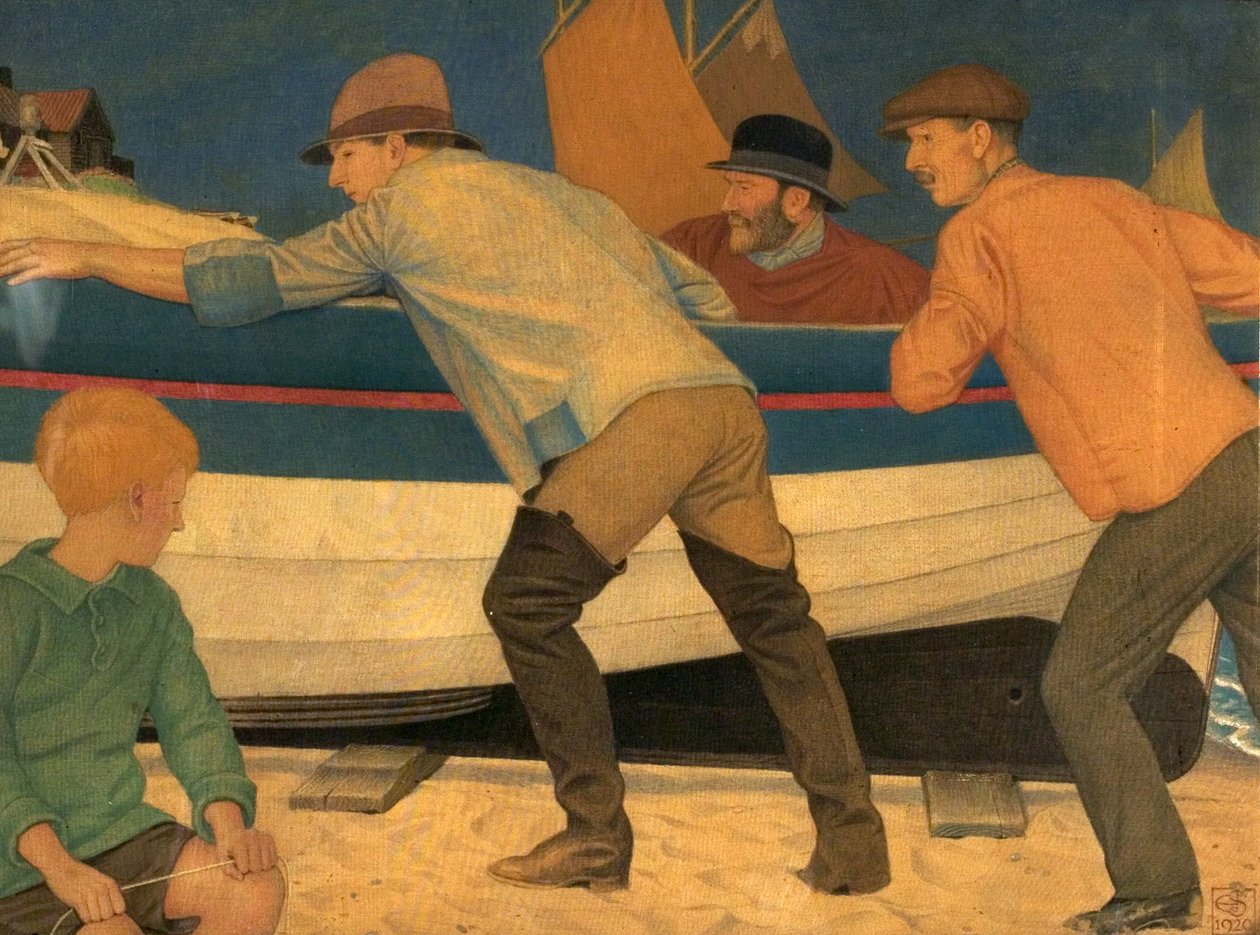 Up From the Sea, 1920 (tempera på stof) af Joseph Edward Southall